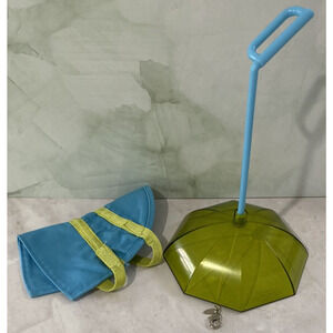 American Girl Doll Pet Rain Gear Coconut Dog Jacket Umbrella Leash Outfit Set